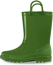 Load image into Gallery viewer, KushyShoo Kids Rain Boots 13 Colors Environmental Material Toddler Rain Boots with Easy-on Handles PVC Solid Children Rain Shoes