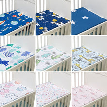Load image into Gallery viewer, Newborn Baby Crib Fitted Sheet Baby Bed Mattress Cover Soft Breathable Cartoon Print Newborn Bedding For Cot Size 130*70cm