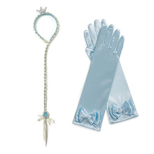 Load image into Gallery viewer, Elsa Princess Accessories Gloves Wand Crown Jewelry Set Elsa Wig Braid for Princess Dress Clothing Cosplay Dress UP