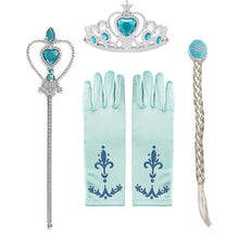 Load image into Gallery viewer, Elsa Princess Accessories Gloves Wand Crown Jewelry Set Elsa Wig Braid for Princess Dress Clothing Cosplay Dress UP
