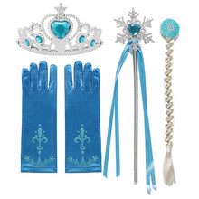 Load image into Gallery viewer, Elsa Princess Accessories Gloves Wand Crown Jewelry Set Elsa Wig Braid for Princess Dress Clothing Cosplay Dress UP