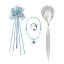Load image into Gallery viewer, Elsa Princess Accessories Gloves Wand Crown Jewelry Set Elsa Wig Braid for Princess Dress Clothing Cosplay Dress UP