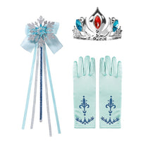 Load image into Gallery viewer, Elsa Princess Accessories Gloves Wand Crown Jewelry Set Elsa Wig Braid for Princess Dress Clothing Cosplay Dress UP