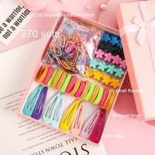 Load image into Gallery viewer, 2020 New Hair Accessories Set For Girls Elastic Hair Bands Hairpins Rubber Band Ponytail Holder Flower Hair Claws Hair Clips
