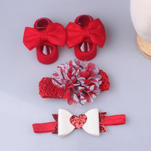 Load image into Gallery viewer, 3Pcs/Set Lace Flower Baby Girl Headband Socks Set Crown Bows Newborn Hairband Headbands For Girls Turban Baby Hair Accessories
