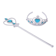 Load image into Gallery viewer, Elsa Princess Accessories Gloves Wand Crown Jewelry Set Elsa Wig Braid for Princess Dress Clothing Cosplay Dress UP
