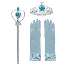 Load image into Gallery viewer, Elsa Princess Accessories Gloves Wand Crown Jewelry Set Elsa Wig Braid for Princess Dress Clothing Cosplay Dress UP

