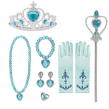 Load image into Gallery viewer, Elsa Princess Accessories Gloves Wand Crown Jewelry Set Elsa Wig Braid for Princess Dress Clothing Cosplay Dress UP

