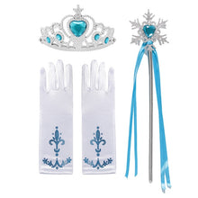 Load image into Gallery viewer, Elsa Princess Accessories Gloves Wand Crown Jewelry Set Elsa Wig Braid for Princess Dress Clothing Cosplay Dress UP
