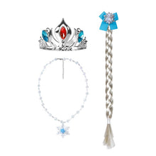 Load image into Gallery viewer, Elsa Princess Accessories Gloves Wand Crown Jewelry Set Elsa Wig Braid for Princess Dress Clothing Cosplay Dress UP
