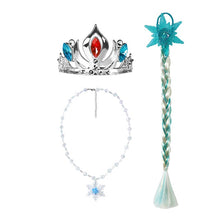 Load image into Gallery viewer, Elsa Princess Accessories Gloves Wand Crown Jewelry Set Elsa Wig Braid for Princess Dress Clothing Cosplay Dress UP
