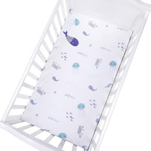 Load image into Gallery viewer, Newborn Baby Crib Fitted Sheet Baby Bed Mattress Cover Soft Breathable Cartoon Print Newborn Bedding For Cot Size 130*70cm
